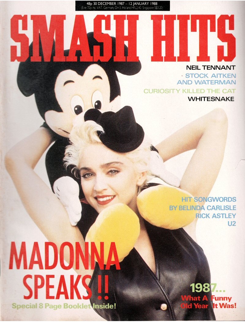 Smash Hits Magazine - 1987 30/12/87 (Madonna Cover)