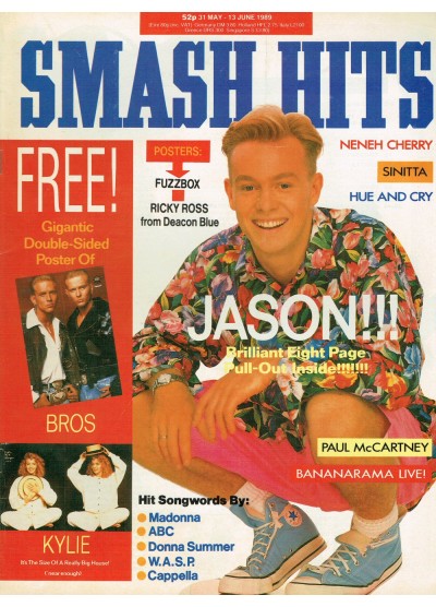 Smash Hits Magazine 31st May 1989 
