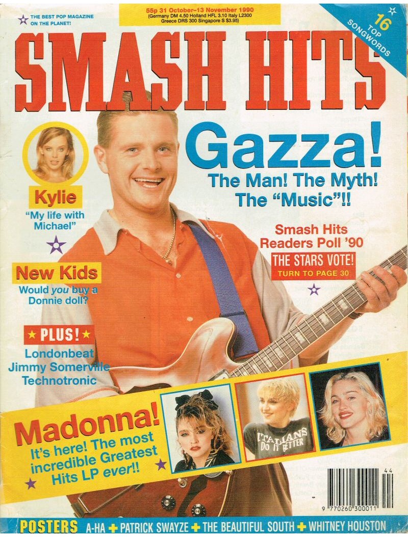 Smash Hits Magazine - 1990 31/10/90 (Paul Gascoigne Cover)