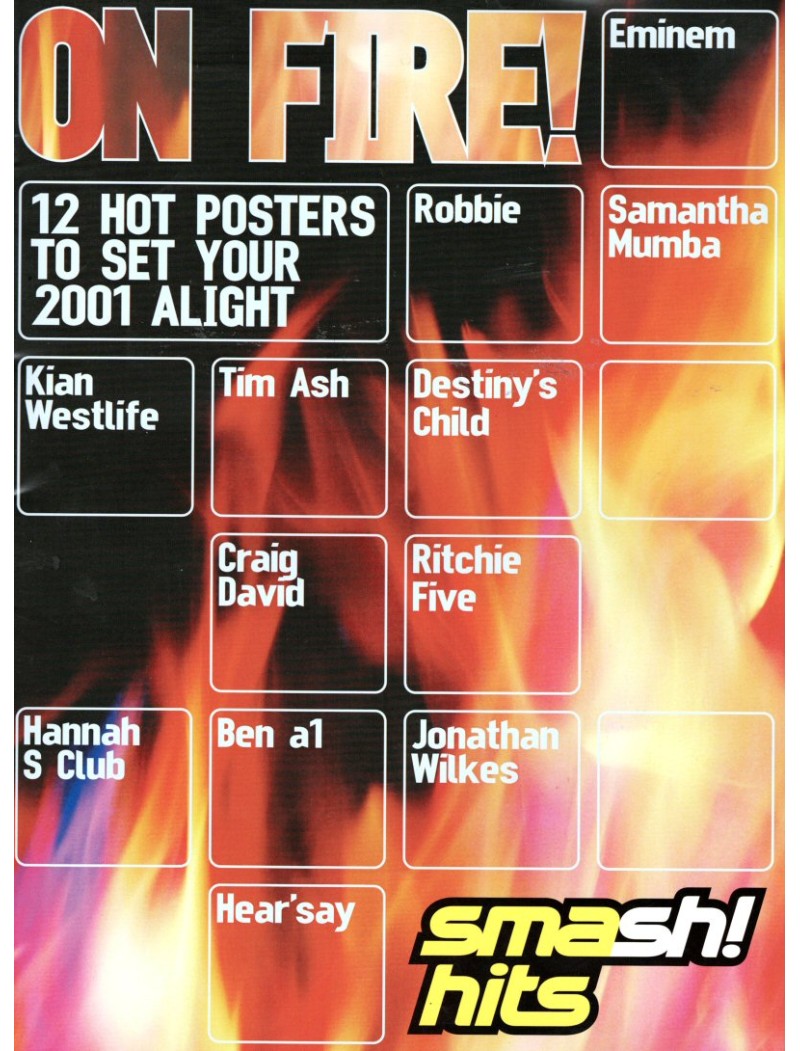 Smash Hits Magazine On Fire Poster Magazine 2001