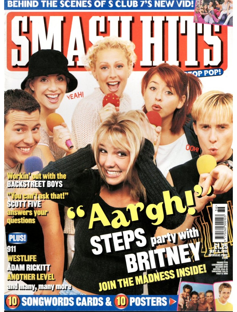 Smash Hits Magazine 8th September 1999 Smash Hits Magazine 8th September 1999