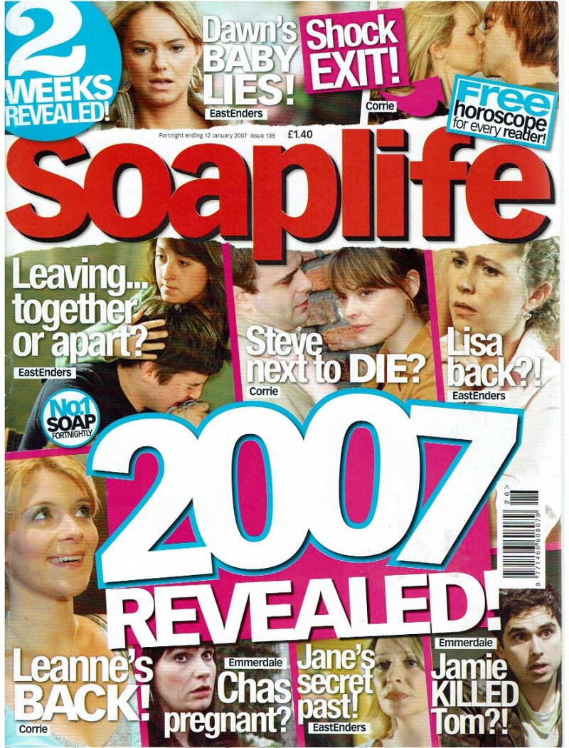 Soaplife Magazine Issue 135 30th December 2007