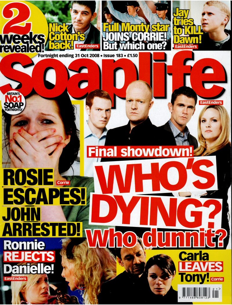 Soaplife Magazine Issue 183 31st October 2008