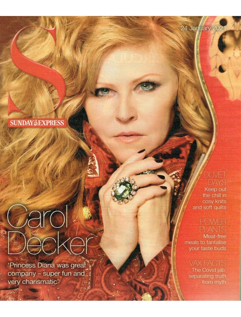 Sunday Express Magazine 2021 24/01/21 Carol Decker Tpau