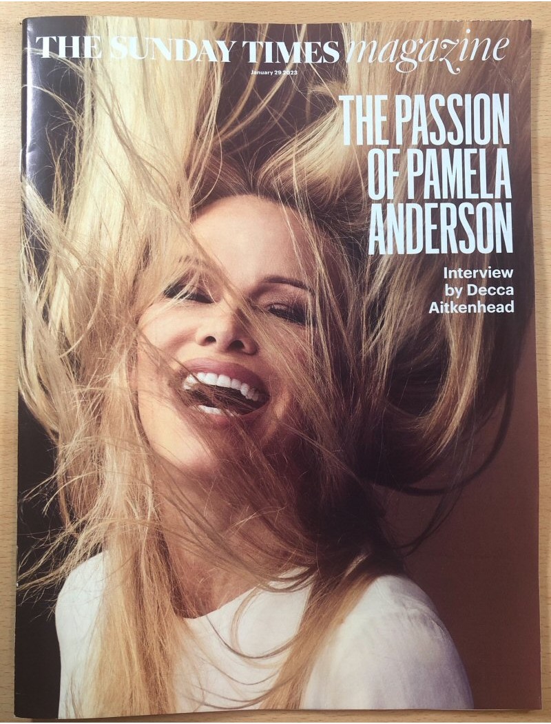 Sunday Times Magazine 2023 29th January 2023 Pamela Anderson