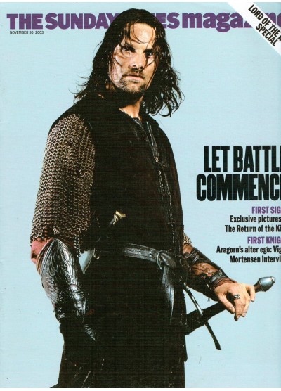 Sunday Times Magazine 2003 30th November 2003 Lord of the Rings