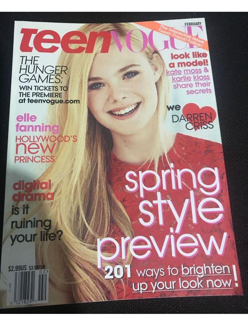 Teen Vogue Magazine 2012 02/12 Elle Fanning