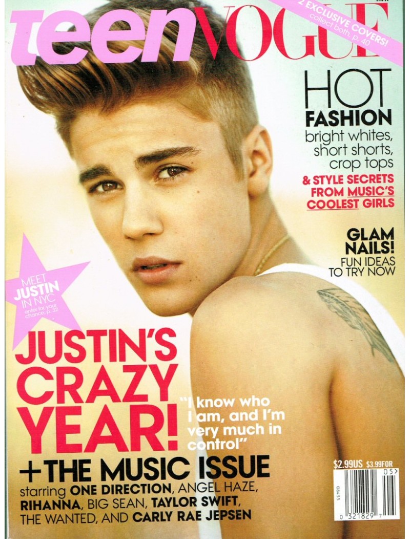 Teen Vogue Magazine May 2013 Justin Bieber Teen Vogue Magazine May 2013 Justin Bieber