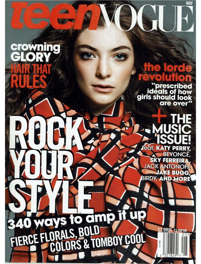 Teen Vogue Magazine May 2014 Lorde