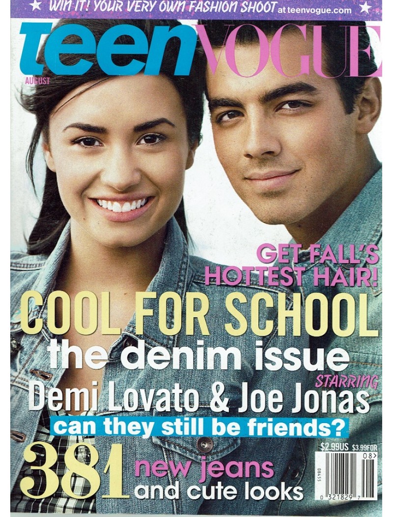 Teen Vogue Magazine 2010 08/10 Demi Lovato Joe Jonas