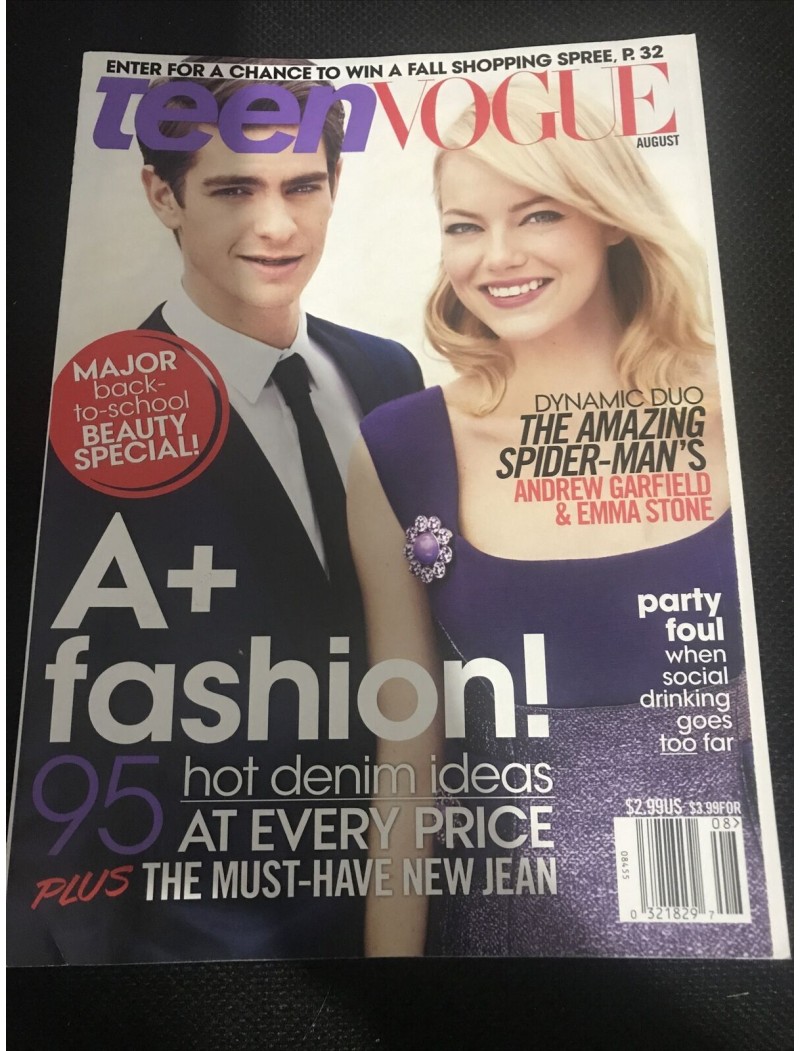 Teen Vogue Magazine 2012 08/12 Andrew Garfield Emma Stone