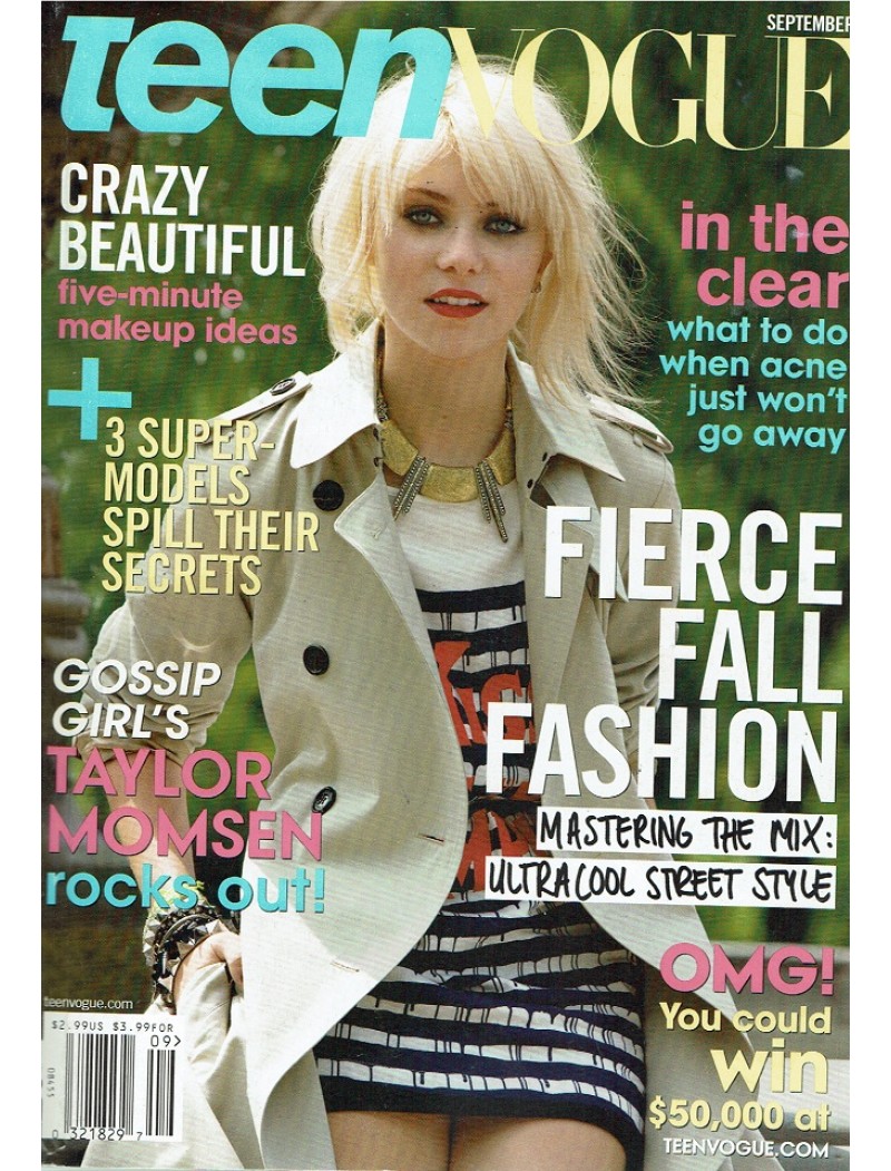 Teen Vogue Magazine 2009 09/09 Taylor Momsen
