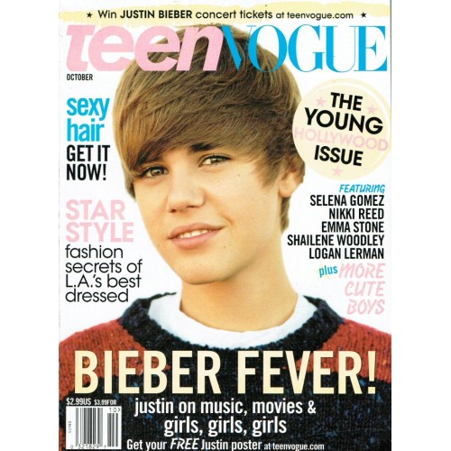 Teen Vogue Magazine 2010 10/10 Justin Bieber