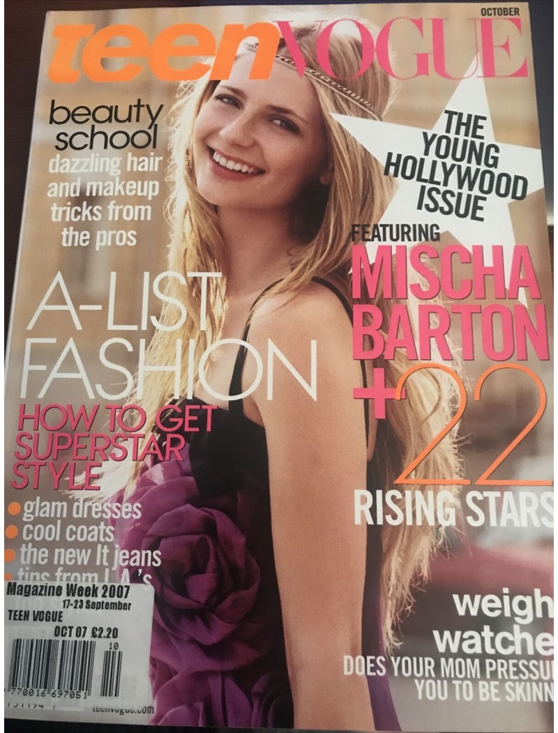 Teen Vogue Magazine 2007 10/07 Mischa Barton