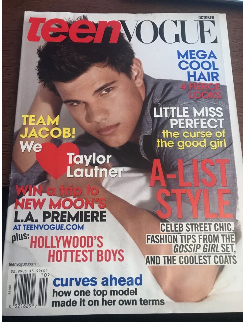 Teen Vogue Magazine 2009 10/09 Taylor Lautner