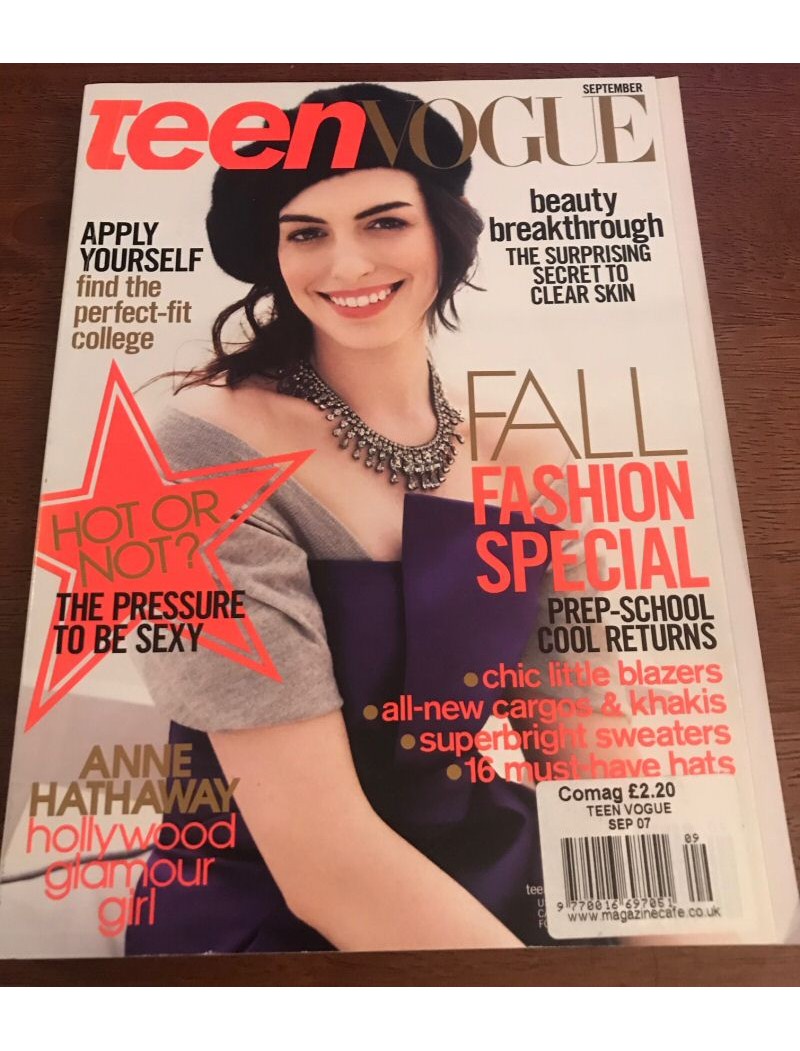 Teen Vogue Magazine 2007 09/07 Anne Hathaway