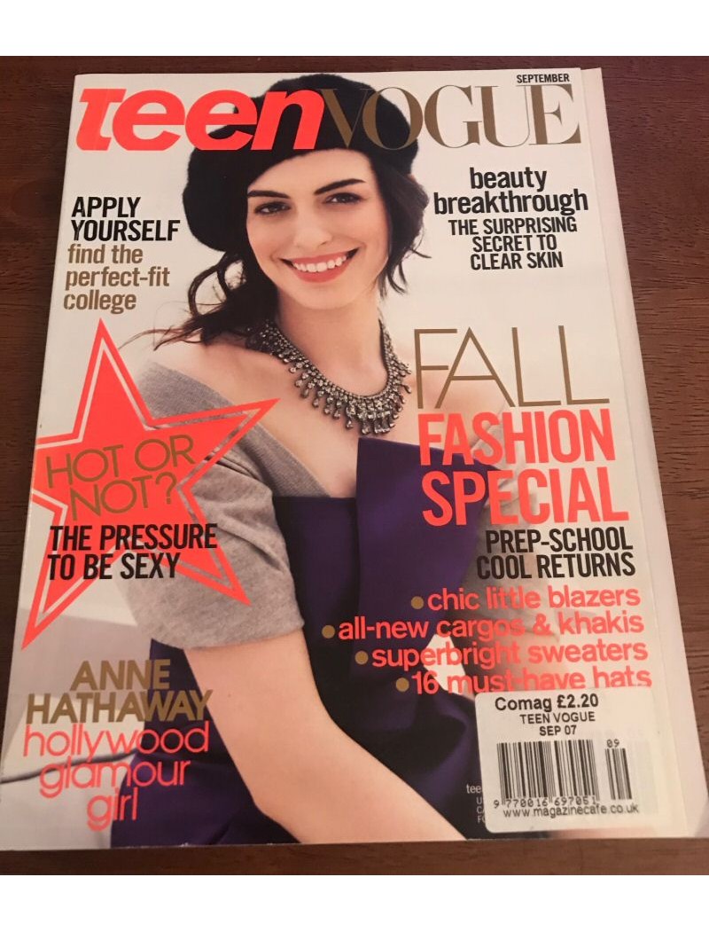 Teen Vogue Magazine 2007 09/07 Anne Hathaway Teen Vogue Magazine 2007 09/07 Anne Hathaway