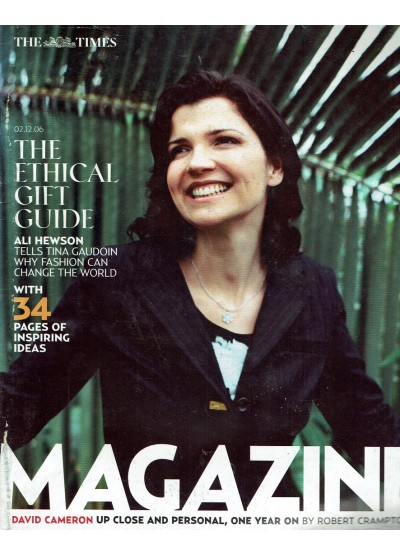 The Times Magazine 2nd December 2006 Ali Hewson