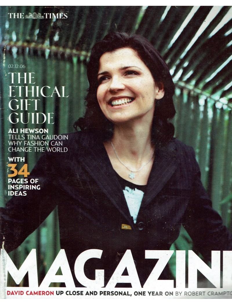 The Times Magazine 2nd December 2006 Ali Hewson