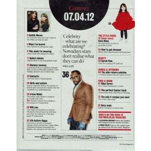 The Times Magazine 7th April 2012 Kate Moss