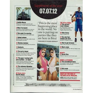 The Times Magazine 7th July 2012 Charlie Sheen
