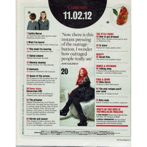 The Times Magazine 11th February 2012 Jane Goldman