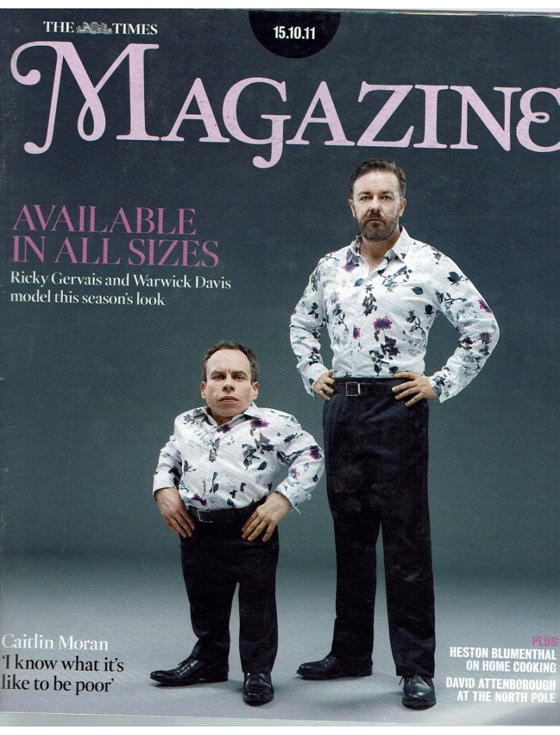 The Times Magazine 15th October 2011 Ricky Gervais