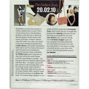 The Times Magazine 2010 20/02/10 Jean Shrimpton