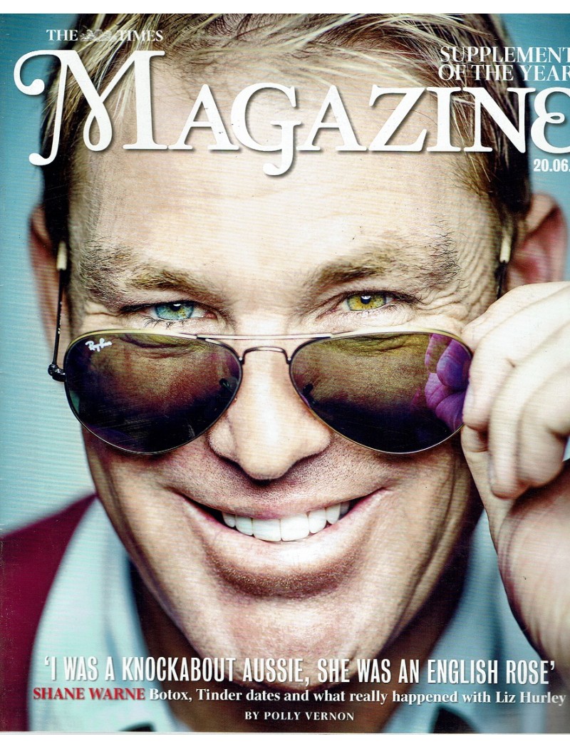 The Times Magazine 20th June 2015 Shane Warne