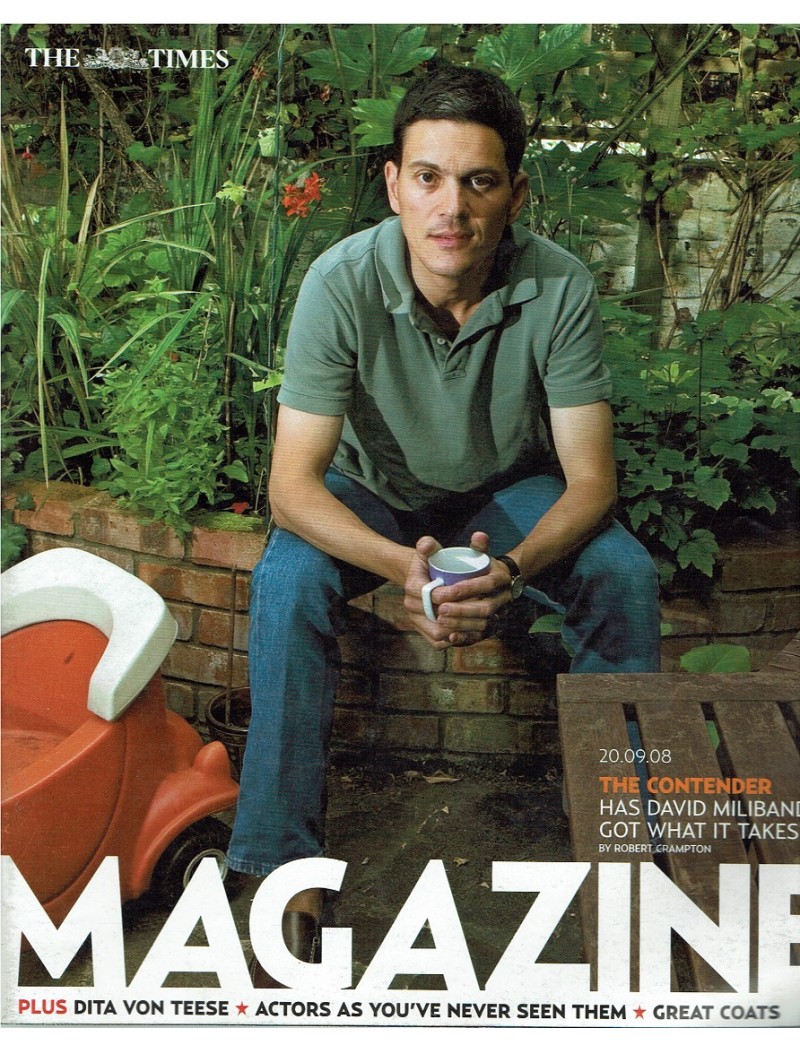 The Times Magazine 2008 20/09/08 David Miliband