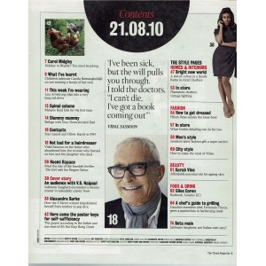 The Times Magazine 2010 21/08/10 Vidal Sassoon