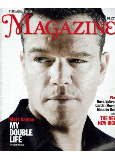 The Times Magazine 26th February 2011 Matt Damon