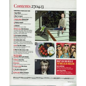 The Times Magazine 27th April 2013 Nick Grimshaw
