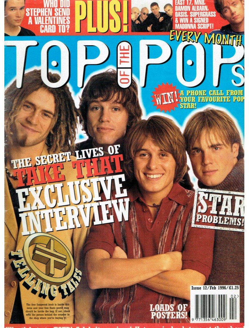 Top of the Pops Magazine February 1996 Issue 12 Take That