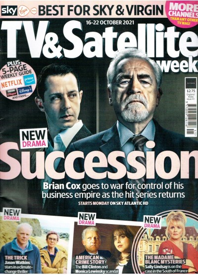TV & Satellite Week Magazine 16th October 2021 Jeremy Strong Sally Lindsay Richard Hammond