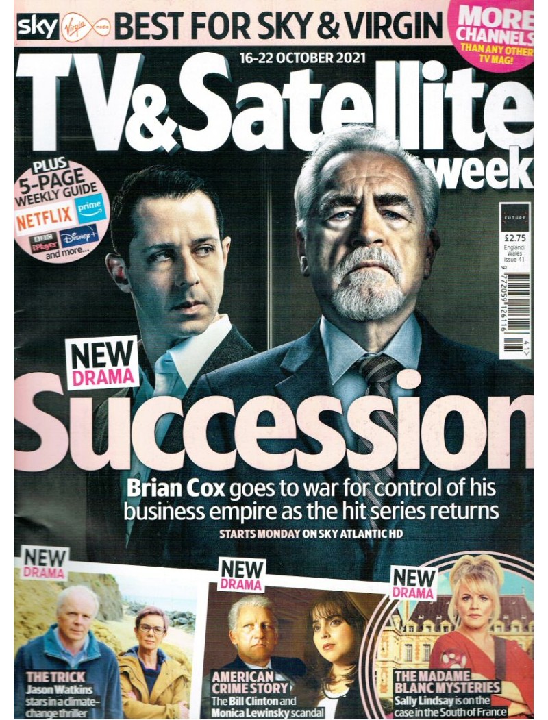 TV & Satellite Week Magazine 16th October 2021 Jeremy Strong Sally Lindsay Richard Hammond