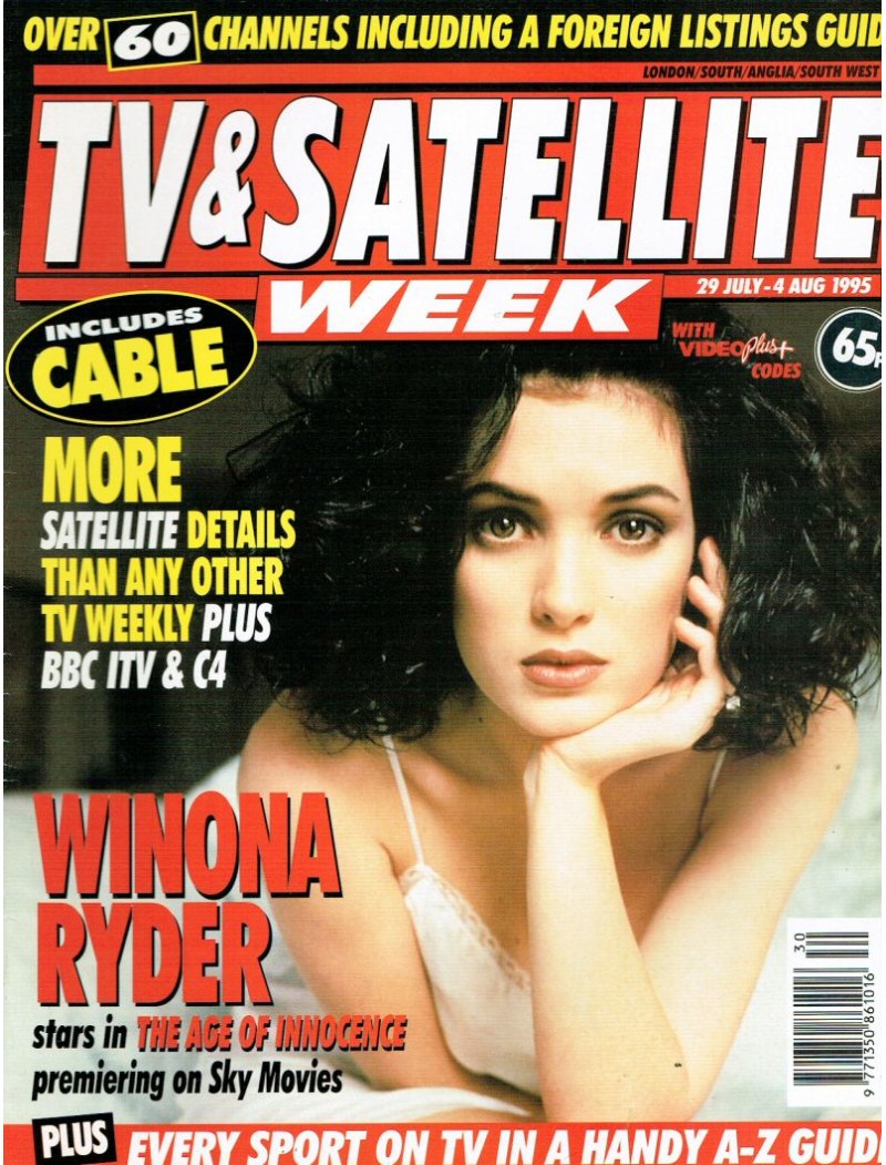 TV & Satellite Week Magazine 29th July 1995 Winona Ryder Eldorado Holly Aird