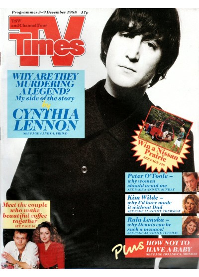 TV Times Magazine 3rd December 1988 John Lennon