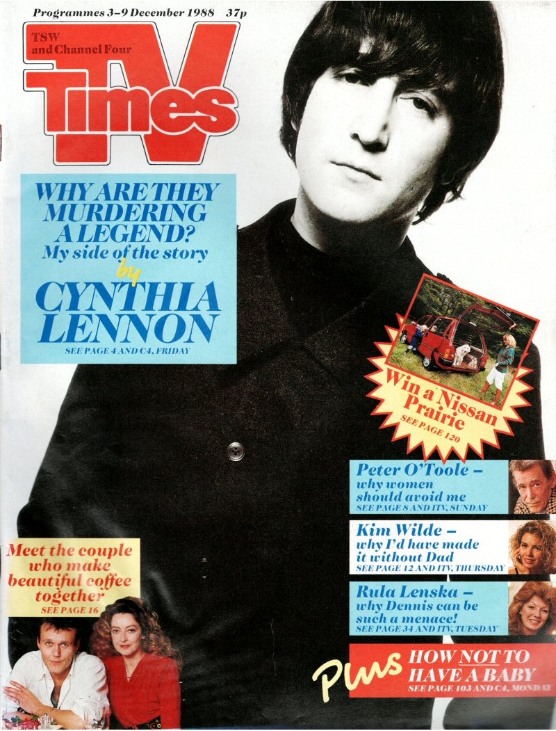 TV Times Magazine 3rd December 1988 John Lennon TV Times Magazine 3rd December 1988 John Lennon