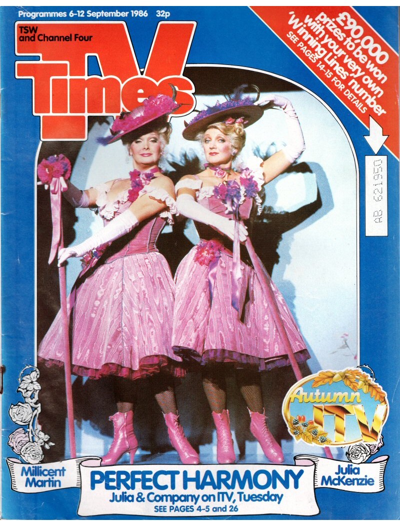 TV Times Magazine 6th September 1986 TV Times Magazine 6th September 1986