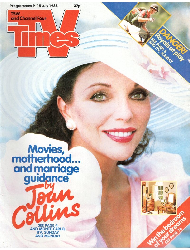 TV Times Magazine 9th July 1988 Joan Collins TV Times Magazine 9th July 1988 Joan Collins