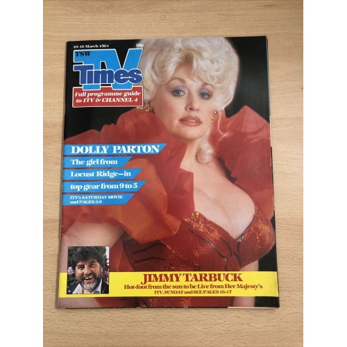 TV Times Magazine 1984 10th March 1984 Martin Shaw Dolly Parton Lewis Collins Isla St Clair