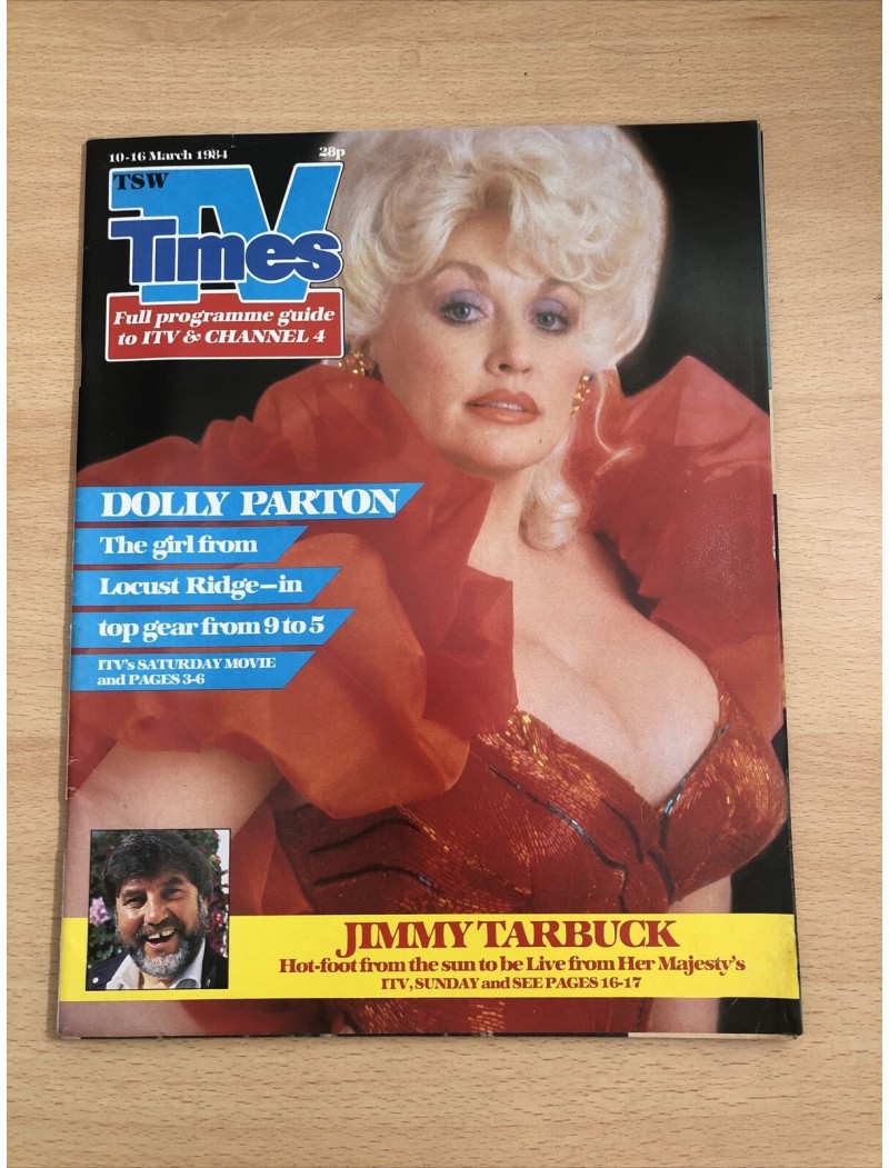 TV Times Magazine 10th March 1984 Martin Shaw Dolly Parton Lewis Collins Isla St Clair