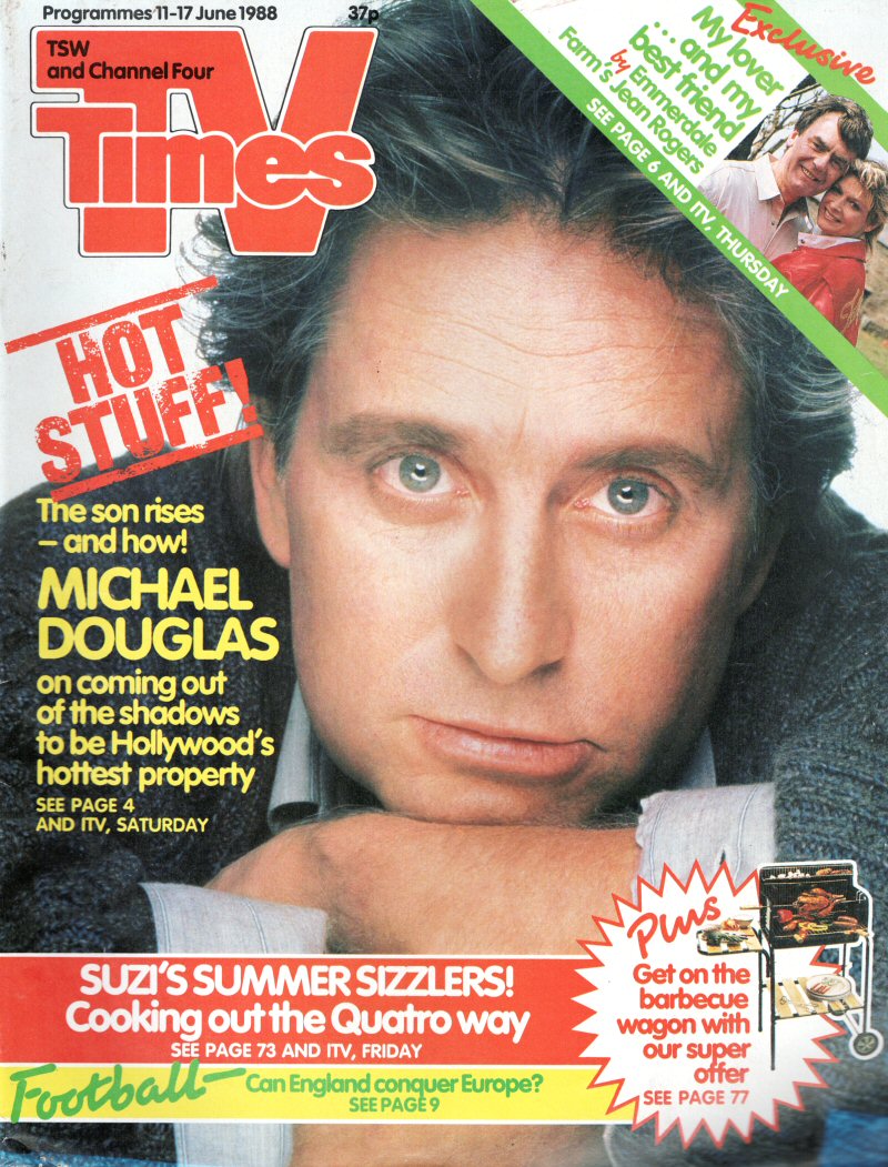 TV Times Magazine 11th June 1988 Michael Douglas