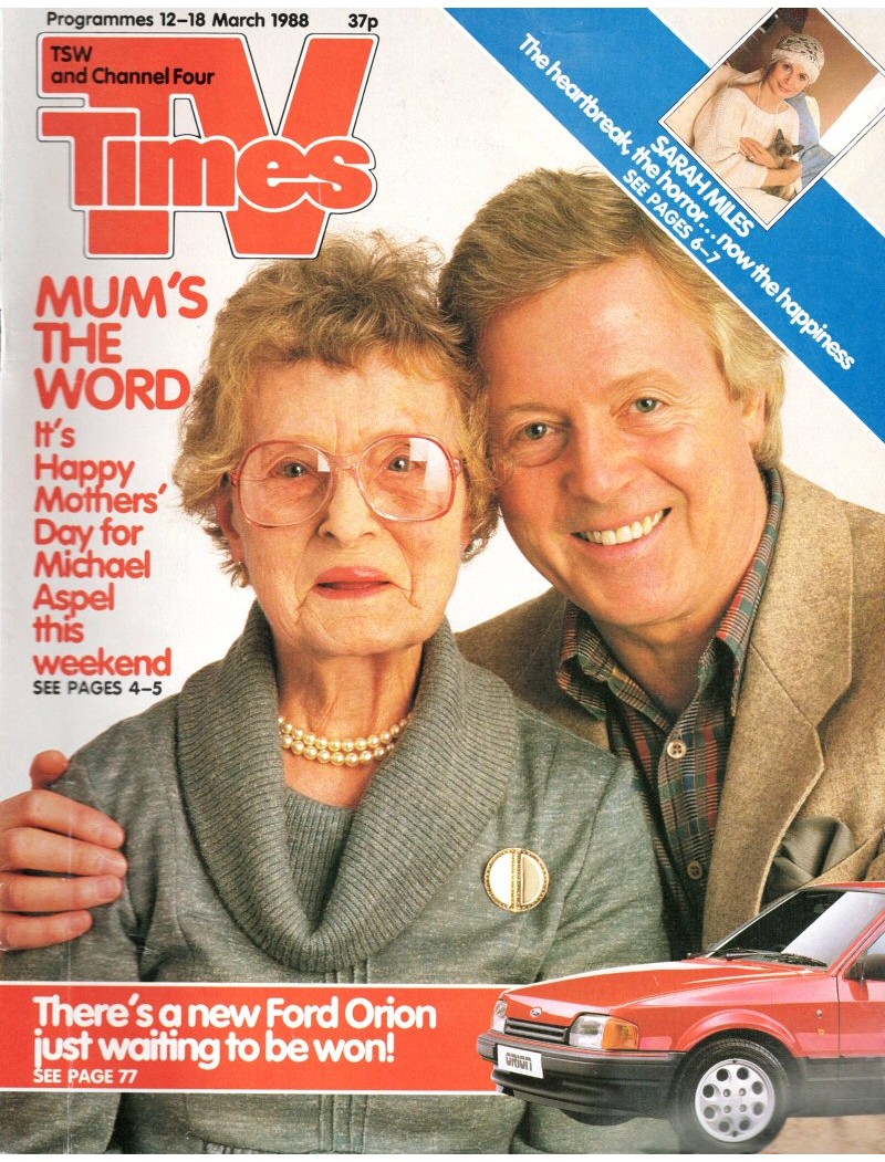 TV Times Magazine 12th March 1988 Michael Aspel TV Times Magazine 12th March 1988 Michael Aspel