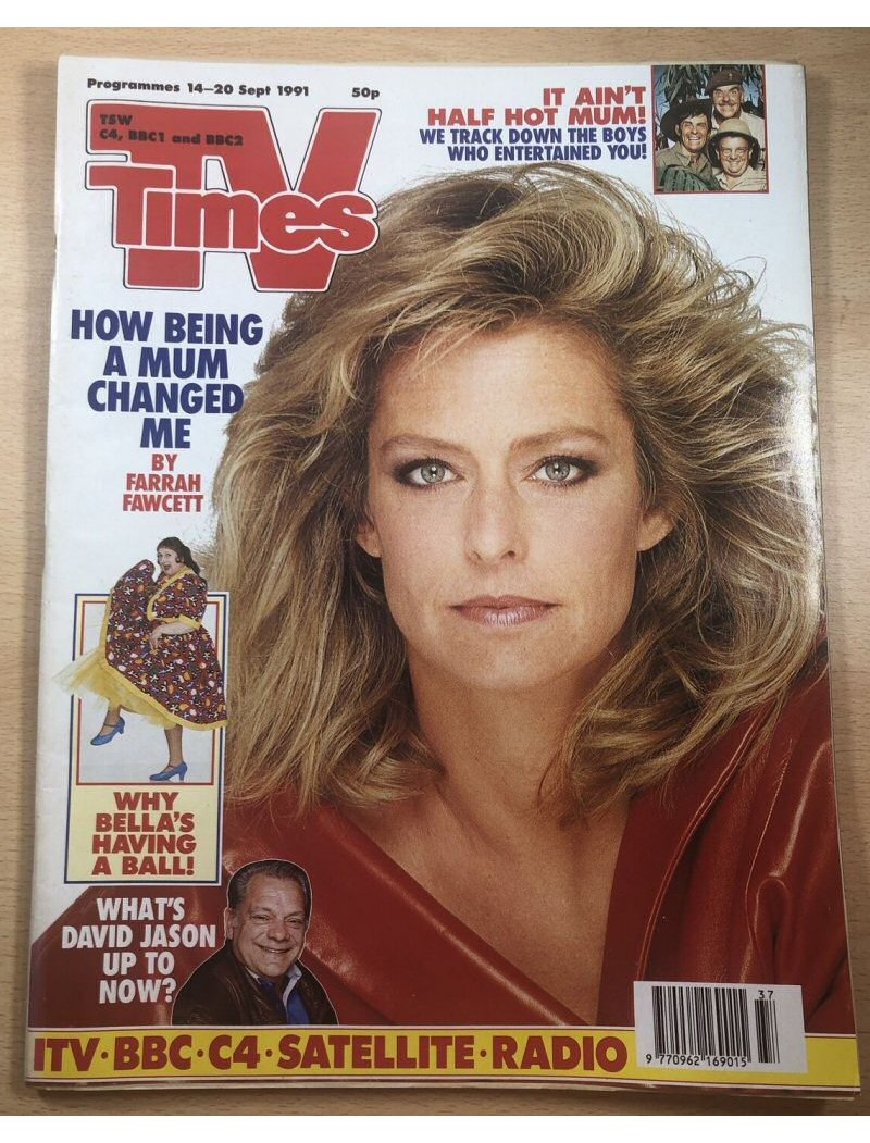 TV Times Magazine 1991 14/09/91 Farrah Fawcett