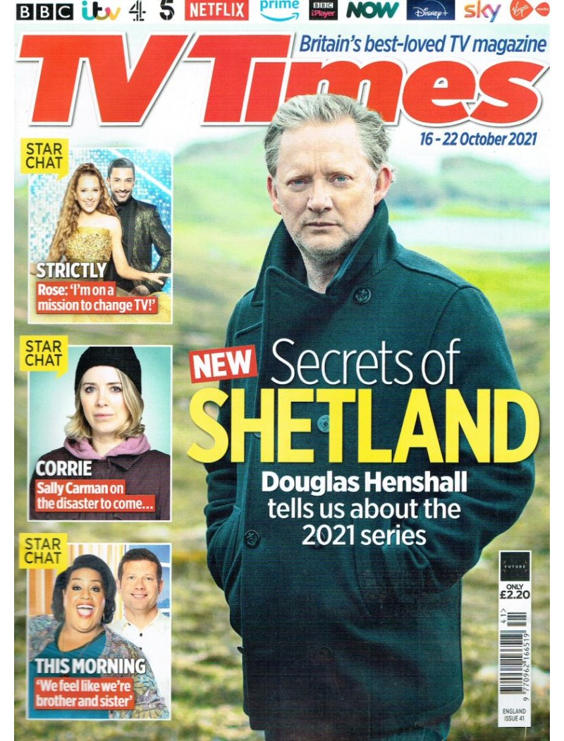 TV Times Magazine 16th October 2021 Douglas Henshall TV Times Magazine 16th October 2021 Douglas Henshall