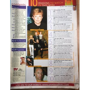 TV Times Magazine 18th August 2001 David Beckham