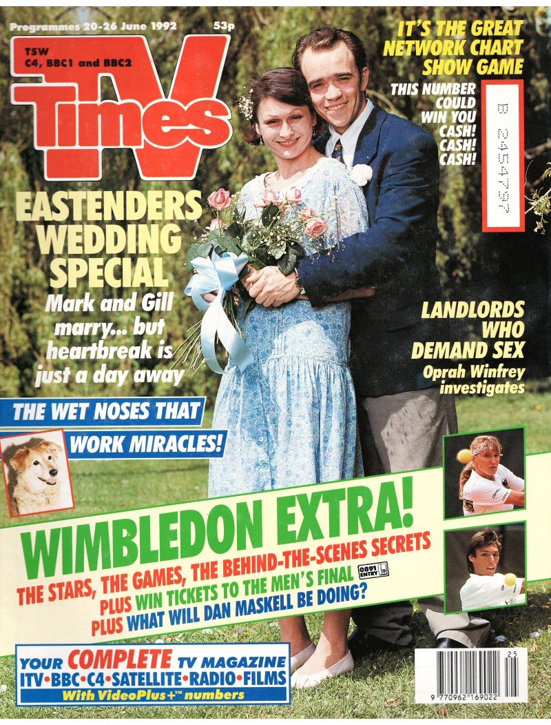 TV Times Magazine 20th June 1992 TV Times Magazine 20th June 1992