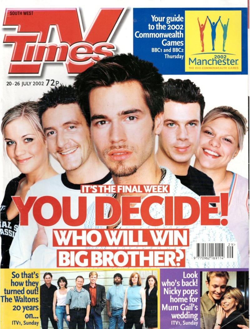 TV Times Magazine 20th July 2002 TV Times Magazine 20th July 2002